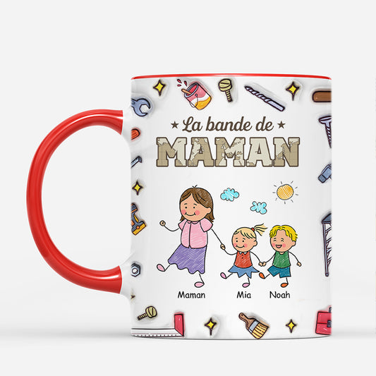 4816MFR2 effet dimpression 3d mug personnalise la bande a papa bricoleur dessin crayon version carte 4816m6m5b