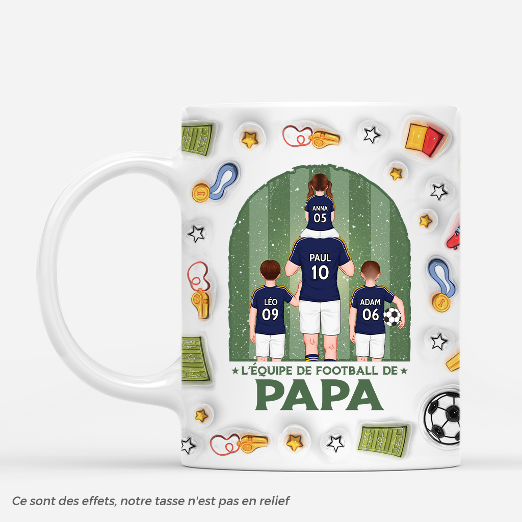 4819MFR1 effet dimpression 3d mug personnalise papa l_equipe de reve de papa football 4819m5h8b