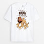 4829AFR1 t shirt personnalise meilleur papa lion couleur clair 4829a5l8b
