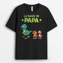4837AFR1 t shirt personnalise la bande a papa dinosaure version cartoon 4837akt5b
