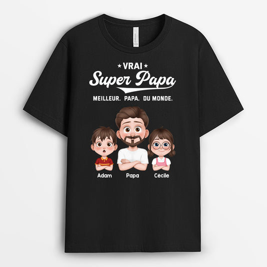 4871AFR1 t shirt personnalise vrai super papa 4871a6gab