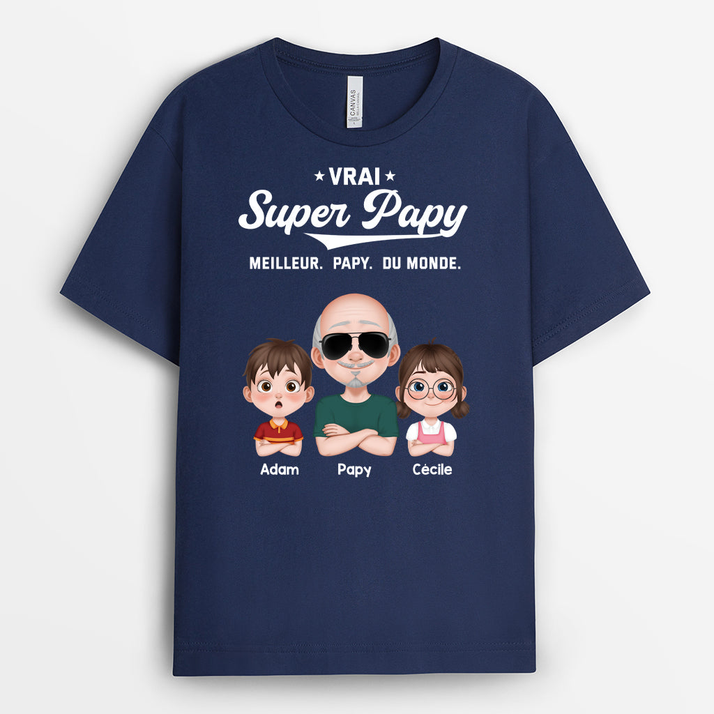 4871AFR2 t shirt personnalise vrai super papa 4871a6gab