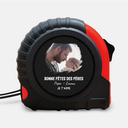 4875OFR1 metre ruban personnalisable pour papa avec photo joyeuse fete des peres 4875okn5b