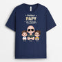 4877AFR2 t shirt personnalise papa meilleur papa soldat du monde version carte 4877a