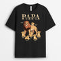 4882AFR1 t shirt personnalise le meilleur papa lion couleur fonce 4882a5l8b
