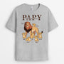 4882AFR2 t shirt personnalise le meilleur papa lion couleur clair 4882a5l8b