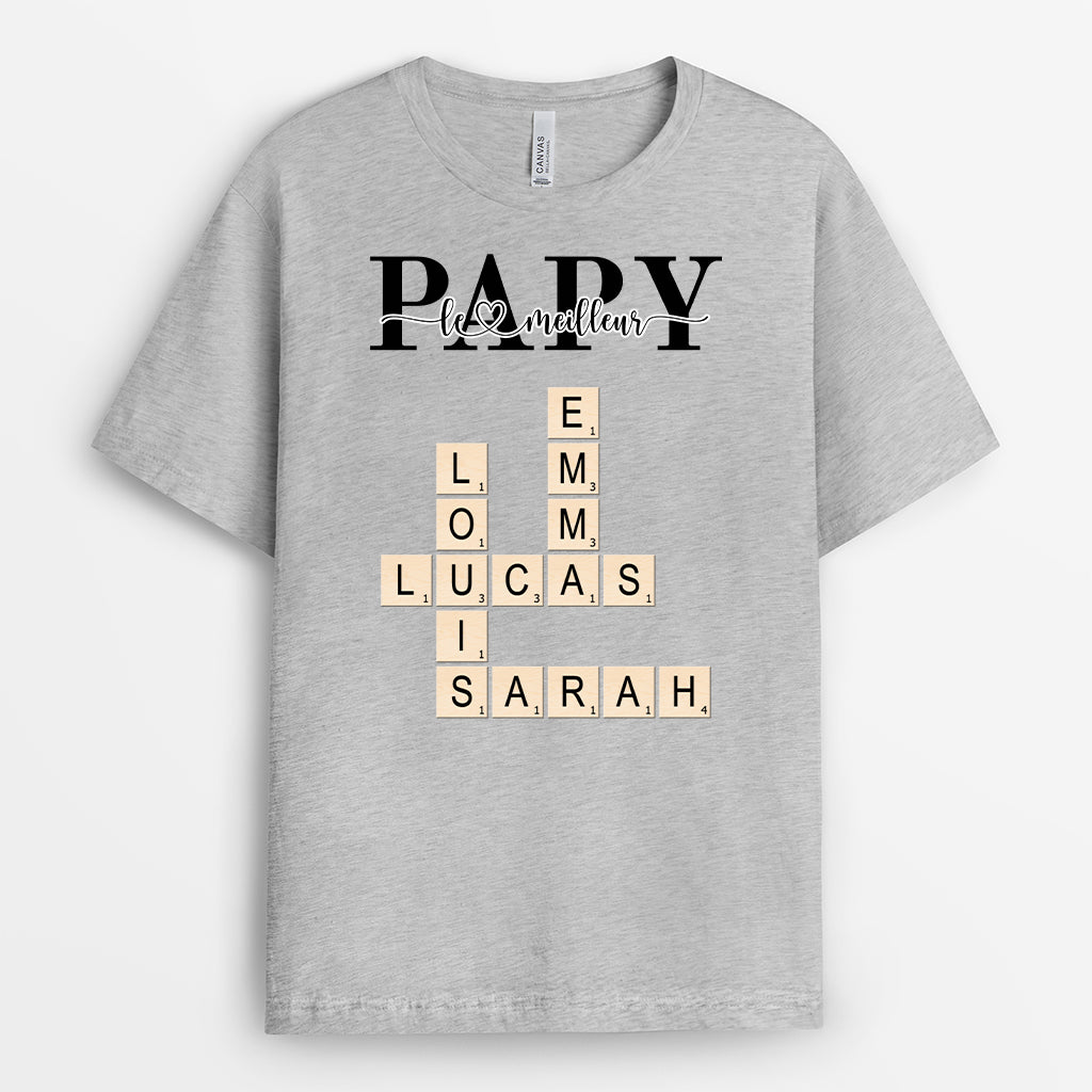 4884AFR2 t shirt personnalise meilleur papa cadeau mots croises 4884a_60de7d6a 658e 4494 b524 bb4de61dfd6f