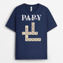 4884AFR2 t shirt personnalise meilleur papa couleur fonce cadeau mots croises 4884akm5b