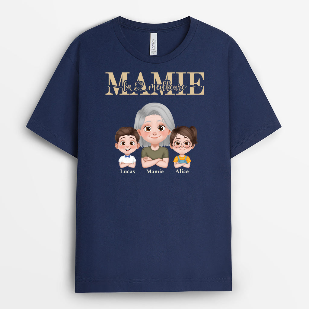 4886AFR2 t shirt personnalise le meilleur papa soldat cool couleur fonce 4886a5h0b