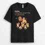 4890AFR1 t shirt personnalise papa lion lhomme le mythe la legende 4890akl8b
