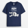 4903AFR2 t shirt personnalise meilleur papa dans le monde poings couleur fonce 4903a5t7b