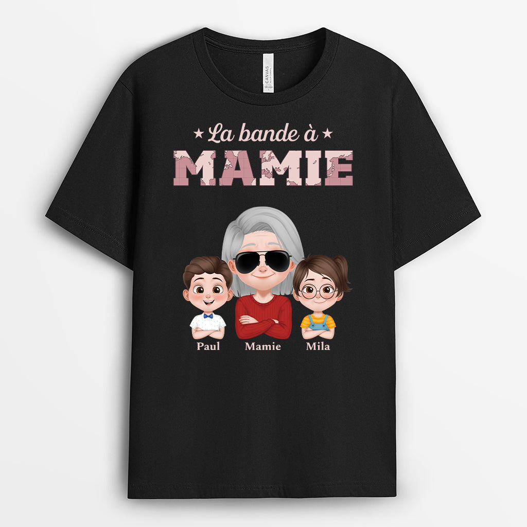 4911AFR2 t shirt personnalise la bande a papa camouflage bleu 4911a5t0b