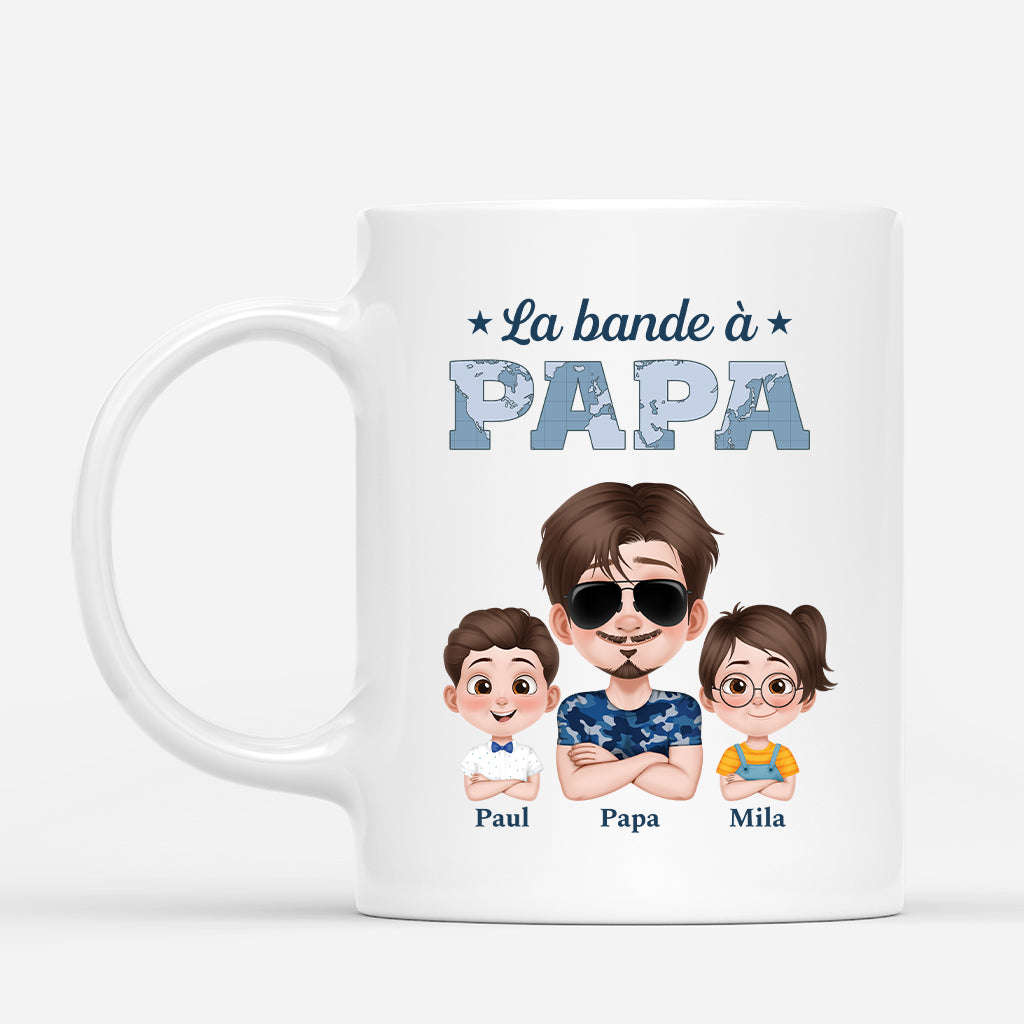 4911MFR1 mug personnalise la bande a papa camouflage bleu 4911m5t0b