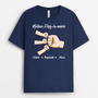 4912AFR2 t shirt personnalise meilleur papa pour toujours poings 4912a8i7b