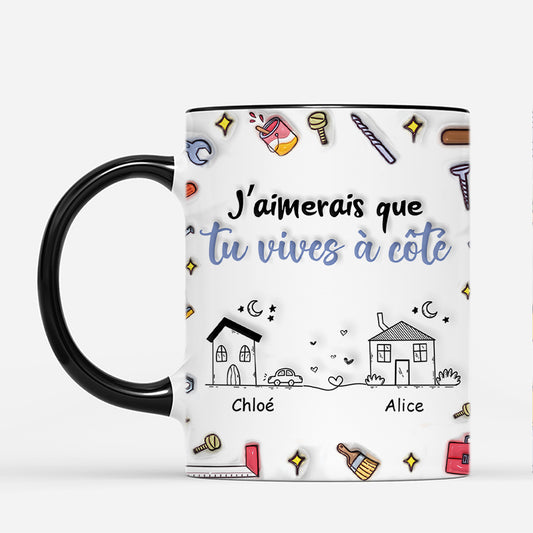 4913MFR2 effet dimpression 3d mug personnalise meilleur ami vivre a cote avec outils 4913mkm5f