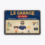 4945EFR1 plaque en metal personnalisee le garage de papa bricoleur cool 4945e3qab