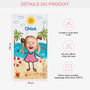 4956BFR3 serviette de plage personnalisee pour enfant avec visage 4956b6mak