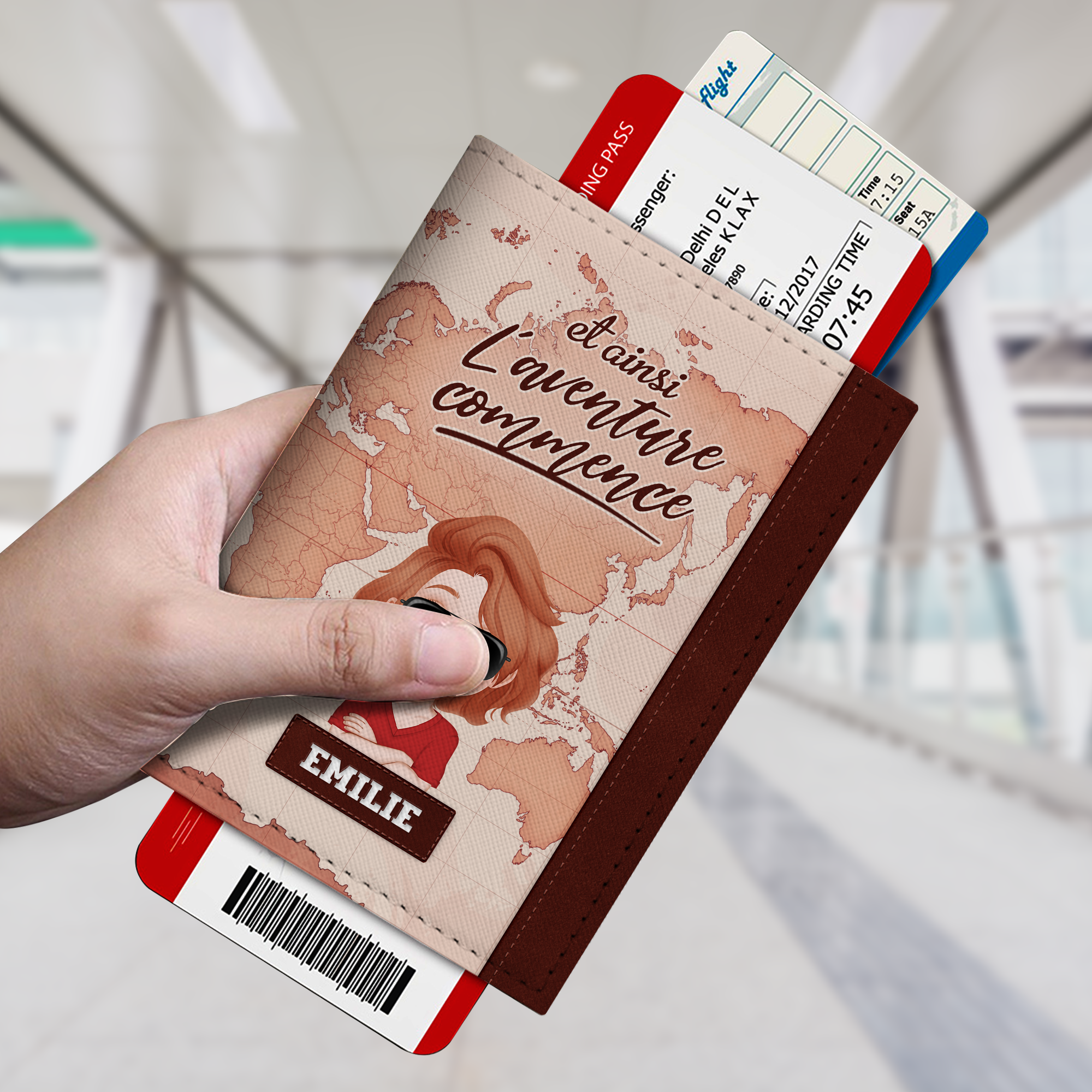 4979OFR2 porte passeport personnalise femme laventure commence version soldat 4979o5t0b