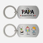 5024JFR1 porte cle aluminium personnalise ce papa appartient a bonhommes allumettes 5024j6hnb