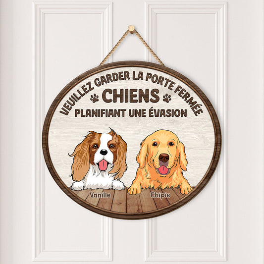 5035QFR2 plaque en bois personnalisee avec chien a suspendre fermer la porte svp 5035q8qnc_c8d60e23 9455 4f0b bacf 7ebc4f3e61e8