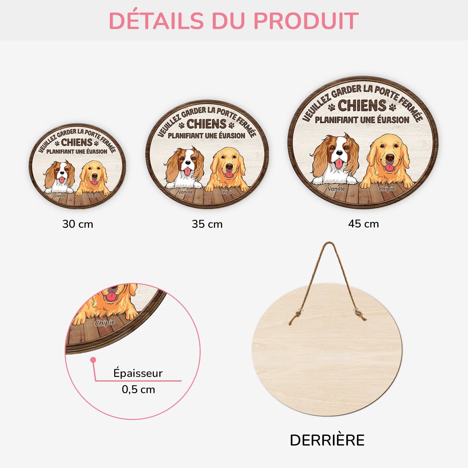 5035QFR3 plaque en bois personnalisee avec chien a suspendre fermer la porte svp 5035q8qnc_357db90d 4a7a 4c13 b167 629ea71e6788