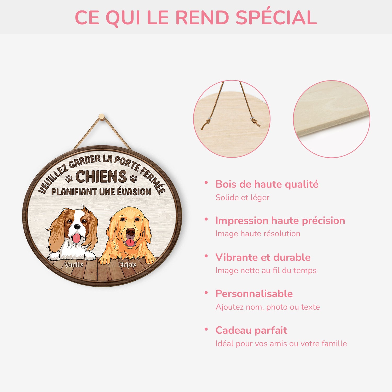 5035QFR4 plaque en bois personnalisee avec chien a suspendre fermer la porte svp 5035q8qnc_f5a8c341 2227 4fce ae31 a60d89b31e96