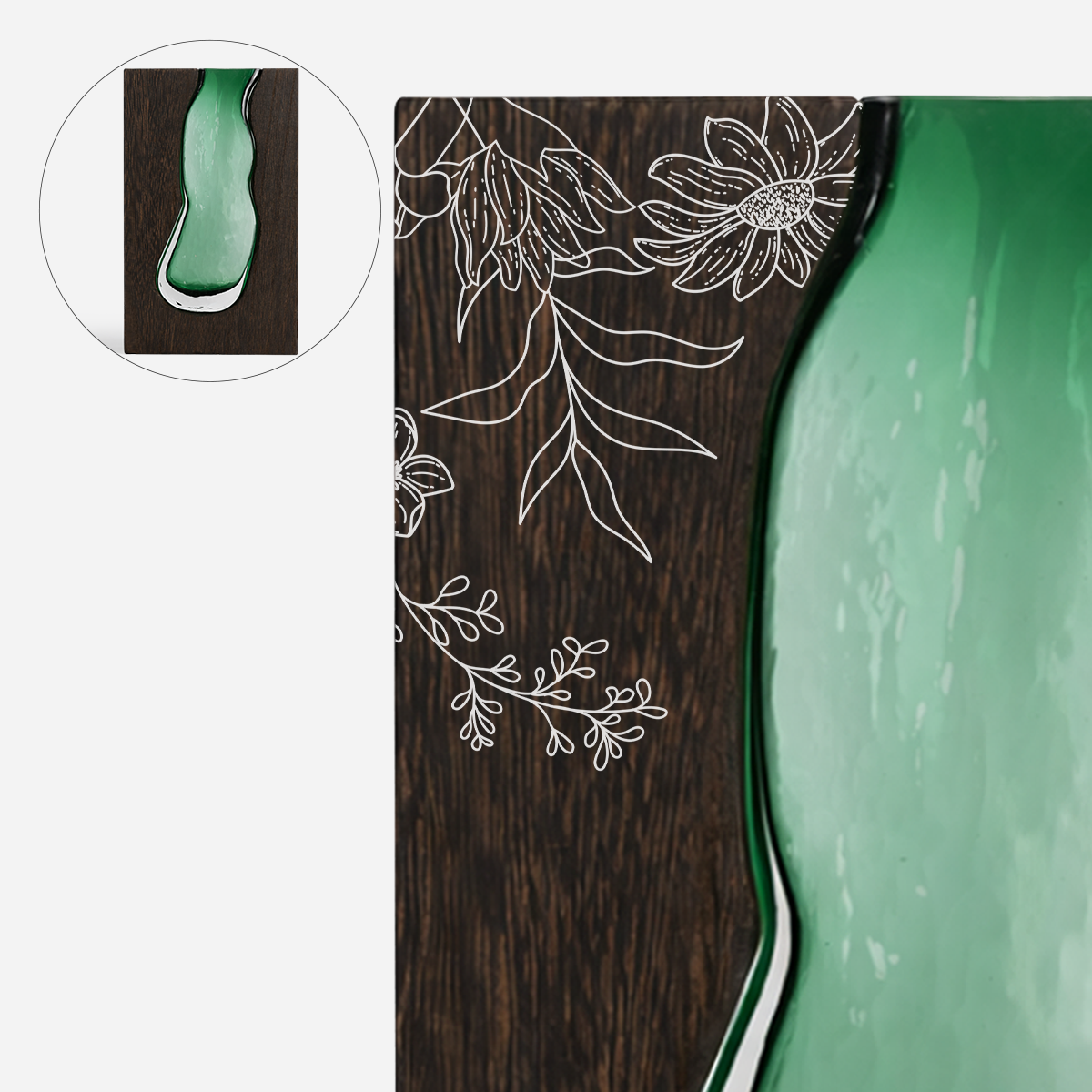 5039AFR3 cadeau nouvelle maison couple vase personnalise en verre avec support en bois 5039aotfng