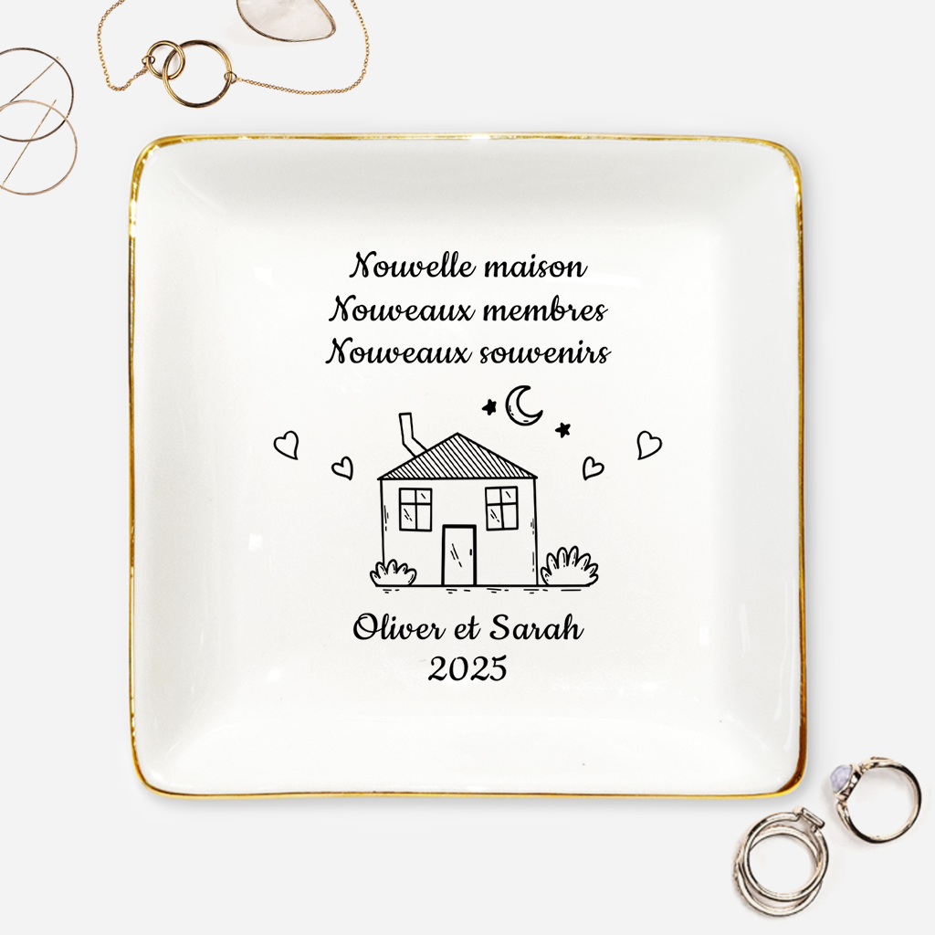 5039JFR1 coupelle bijoux personnalisee couple nouvelle maison dessin crayon 5039j