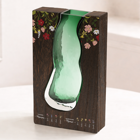 5040AFR2 dabord maman maintenant mamie vase personnalise en verre avec support en bois 5040aotfna