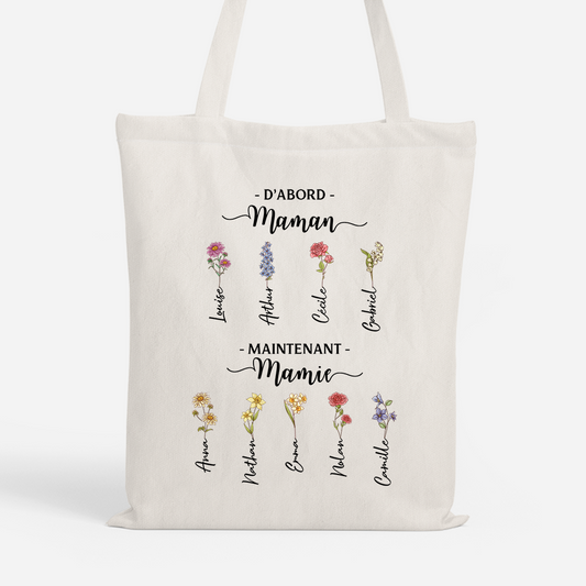 5040BFR1 tote bag a personnaliser dabord maman maintenant mamie 5040bttna