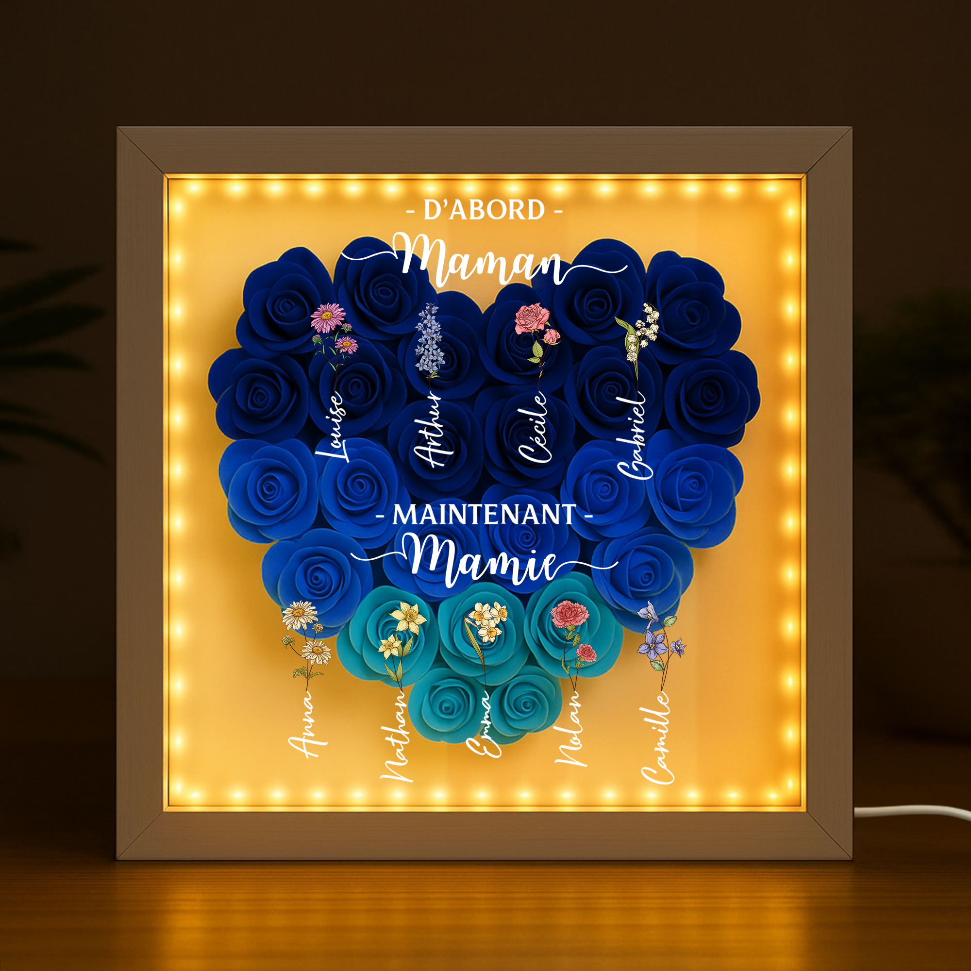 5040OFR2 boite a fleurs personnalise pour mamie dabord maman maintenant mamie 5040otnna