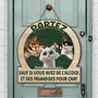 5044QFR2 plaque en bois personnalisee avec chat a suspendre partez sauf si 5044q8ymd