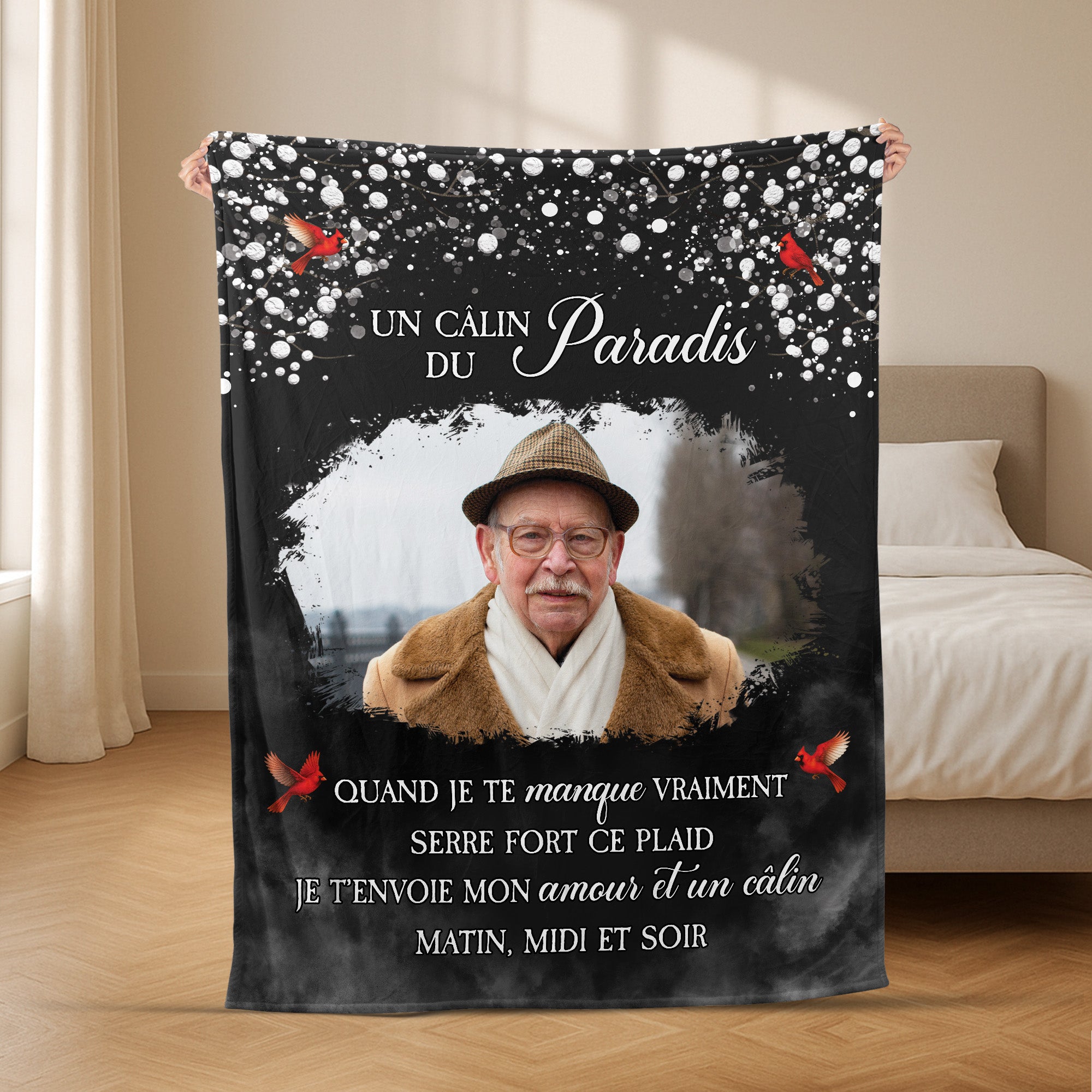 5068BFR2 plaid personnalise photo un calin du paradis 5068b6qta