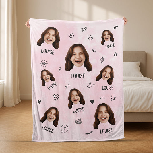 5082BFR2 plaid personnalise couverture personnalisable avec visages 5082b3tmc