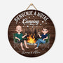5089QFR1 plaque en bois personnalisee pour couple a suspendre bienvenue a notre camping 5089q8qmg