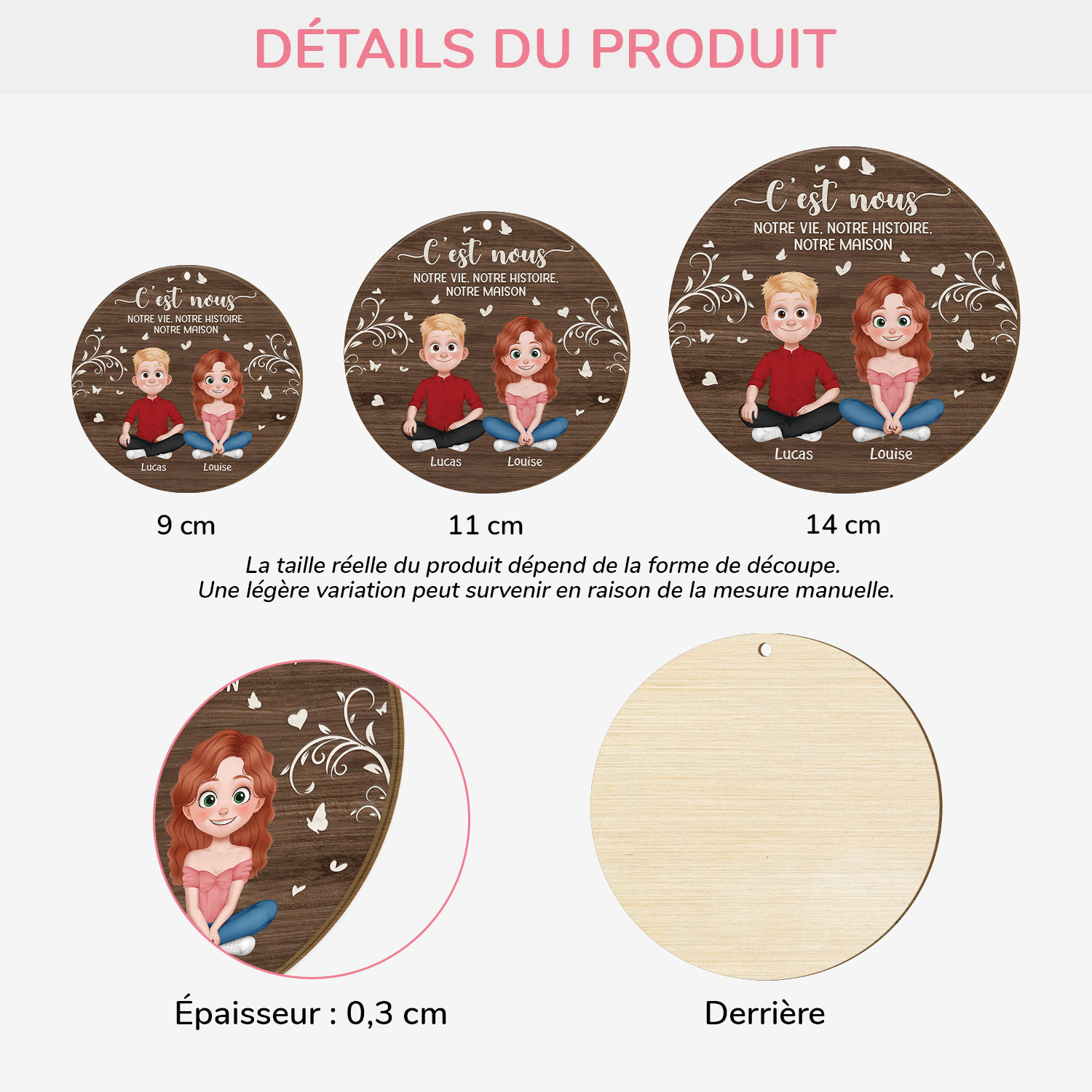 5091OFR3 ornement en bois a 1 couche personnalise couple cest nous 5091o8zng_5b8193b2 efe0 47ad ad83 afa4c14b28e0