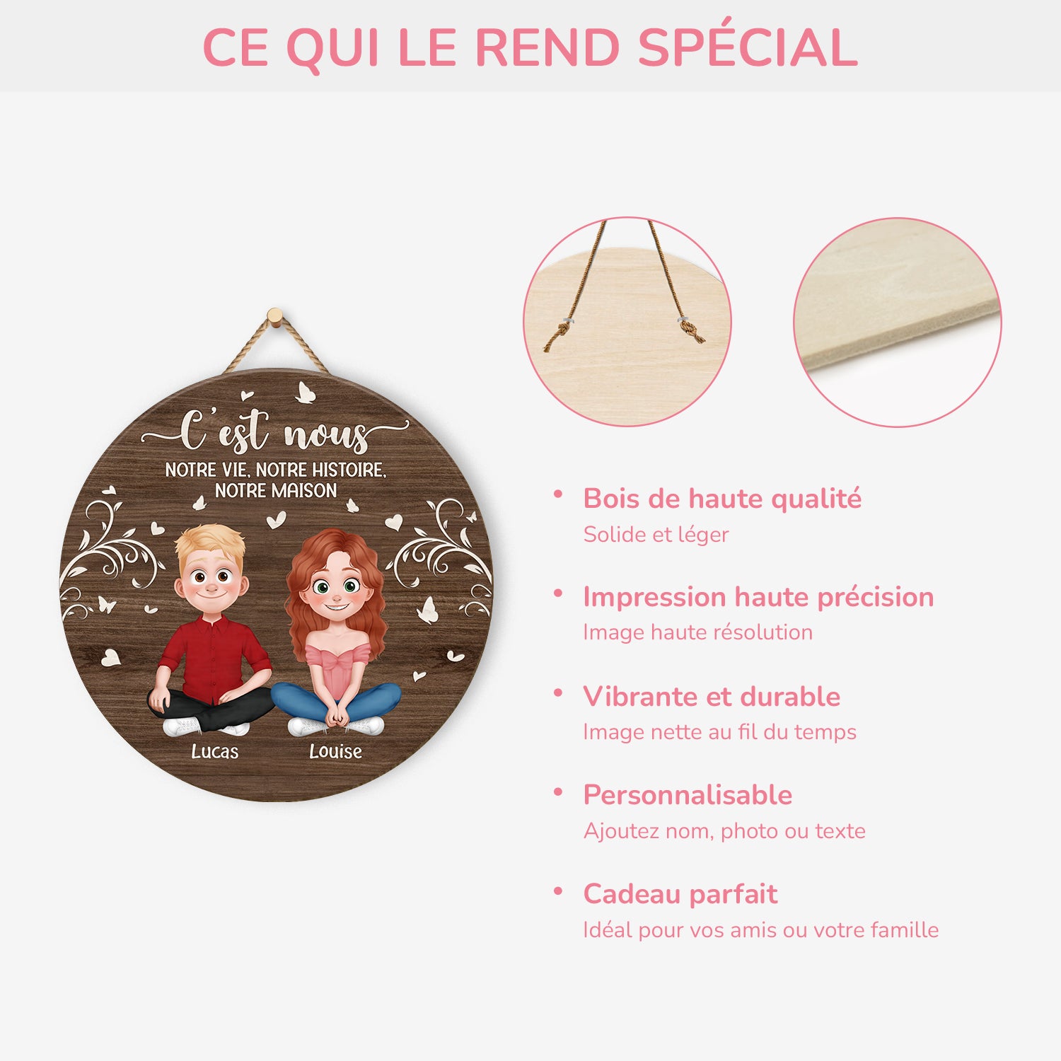 5091QFR4 plaque en bois personnalisee pour couple a suspendre cest nous 5091q86ng