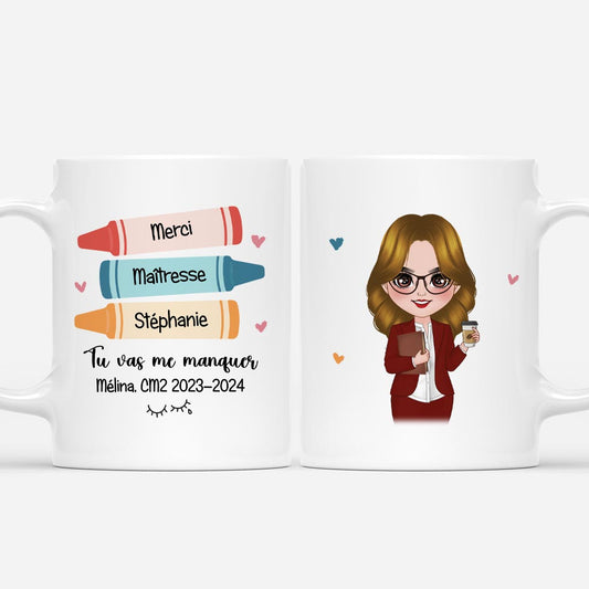 5092MFR1 mug personnalise merci maitresse avec photo 5092m8kat