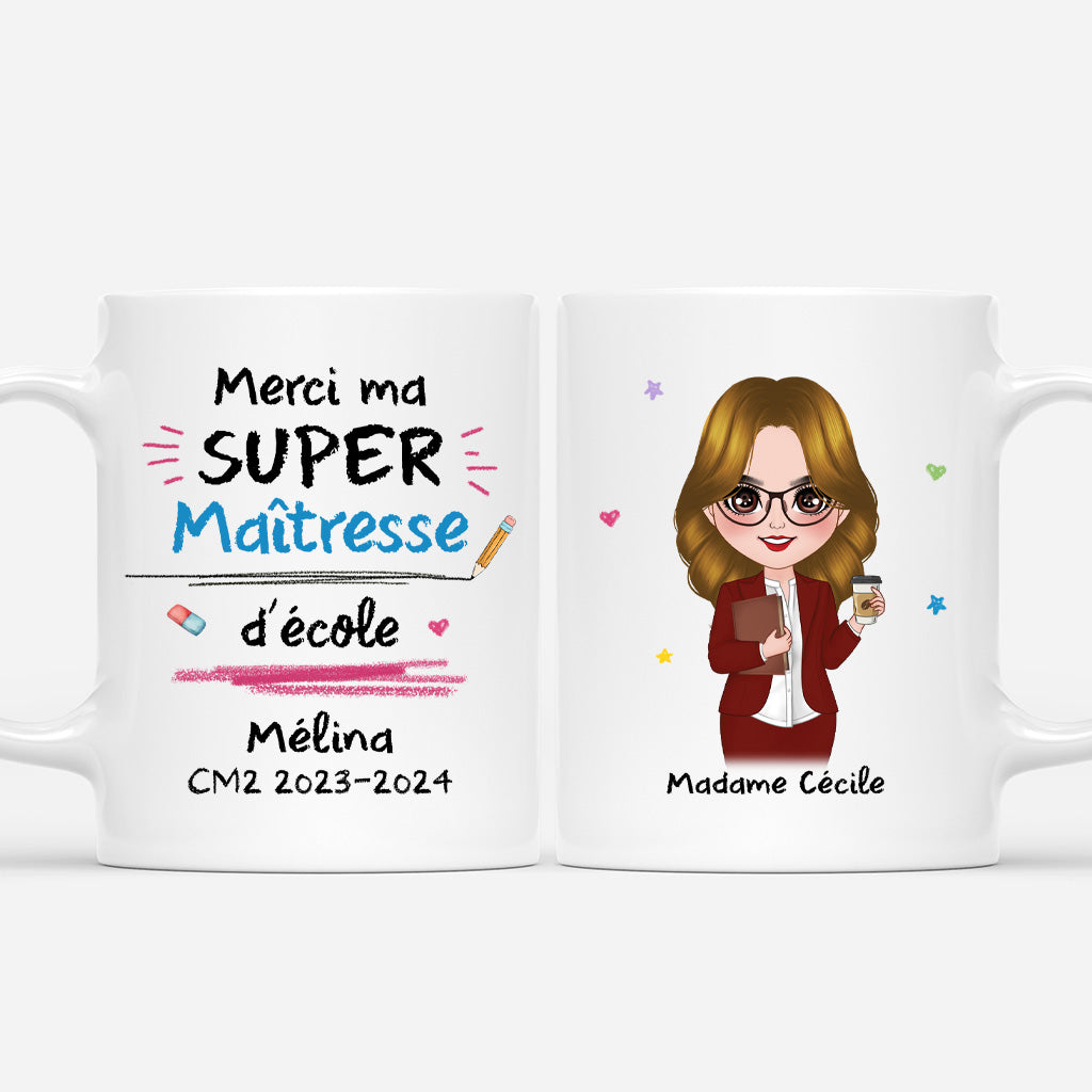 5093MFR1 mug personnalise super maitresse avec photo 5093m8yat