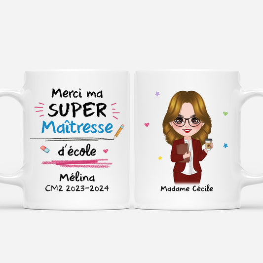 5093MFR1 mug personnalise super maitresse avec photo 5093m8yat