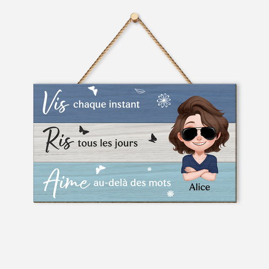 5100QFR1 plaque en bois personnalisee pour femme a suspendre vis ris aime 5100q8yna