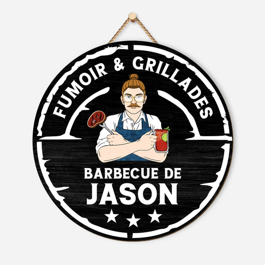 5103QFR1 plaque en bois personnalisee a suspendre fumoir  grillades 5103q