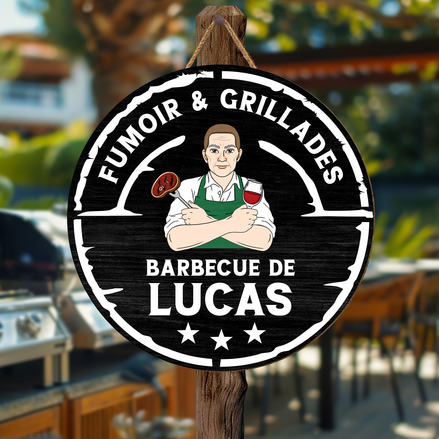 5103QFR2 plaque en bois personnalisee a suspendre fumoir  grillades 5103q