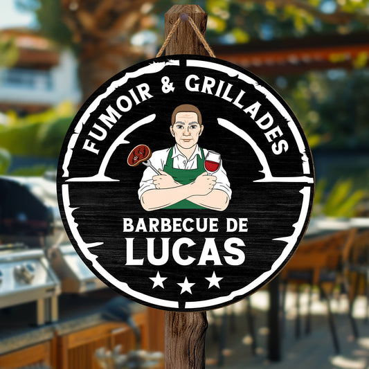 5103QFR2 plaque en bois personnalisee a suspendre fumoir  grillades 5103q