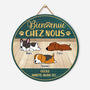 5115QFR1 plaque en bois personnalisee avec chien a suspendre bienvenue chez nous 5115q6yac