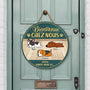 5115QFR2 plaque en bois personnalisee avec chien a suspendre bienvenue chez nous 5115q6yac