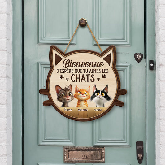 5121QFR2 plaque en bois personnalisee a suspendre jespere que tu aimes les chats 5121q3ymd