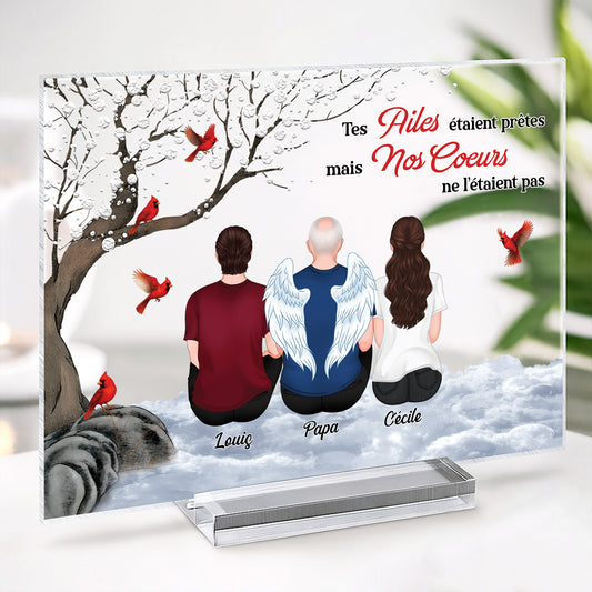 5147RFR2 plaque en acrylique personnalisee femme nos coeurs n_etaient pas prets cadeau commemoratif 5147r36za