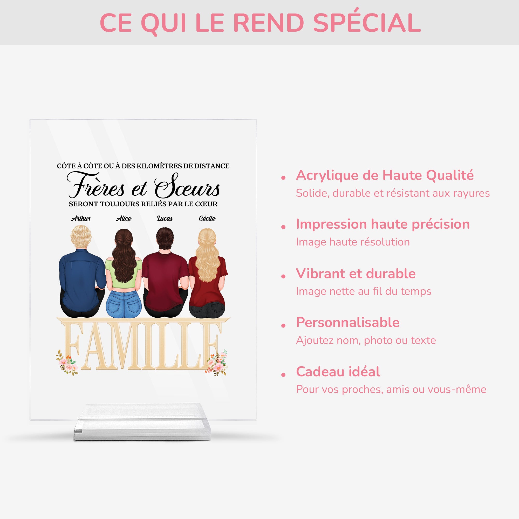 5152RFR5 plaque en acrylique personnalisee famille lamour est eternel 5152rtlmi