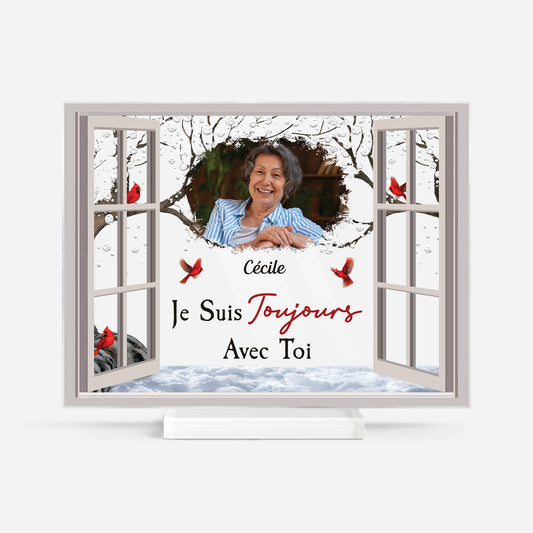 5153RFR1 plaque en acrylique personnalisee femme je suis toujours avec toi cadeau commemoratif 5153rtmta